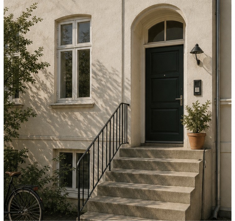 Danish residential building entrance